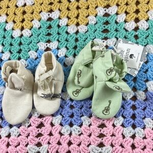 Kate Quinn Infant Soft Sole Shoes Booties 6-12 Months airplane guitar